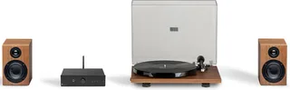 True Hifi Stereo Set E Phono - Platenspeler - Stereo Versterker - Twee Boekenplank Speakers