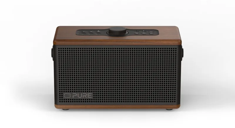 Classic Aura - De draagbare Bluetooth-luidspreker met sfeerverlichting, Koffie bruin/Walnoot van Pure in Bruin – productfoto