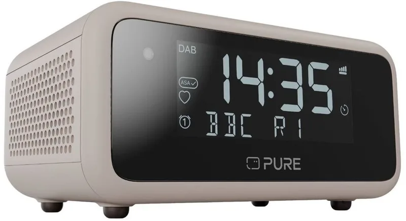 Elan Sleep - Uw vertrouwde wekkerradio met bluetooth, Zand van Pure in Wit – productfoto