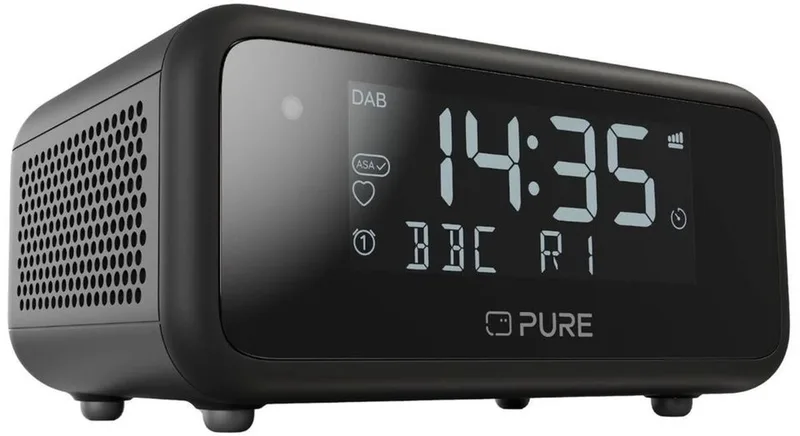Elan Sleep - Uw vertrouwde wekkerradio met bluetooth van Pure in Zwart – productfoto