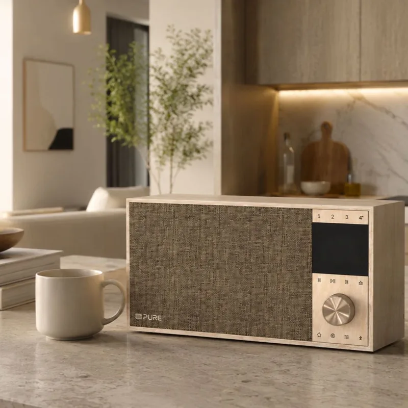 Evoke Home II - Jouw prachtig vormgegeven alles-in-één muzieksysteem met cd-speler, Berken by Pure in White – product photo
