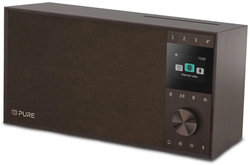 Evoke Home II - Jouw prachtig vormgegeven alles-in-één muzieksysteem met cd-speler, Notenhout van Pure in Bruin – productfoto