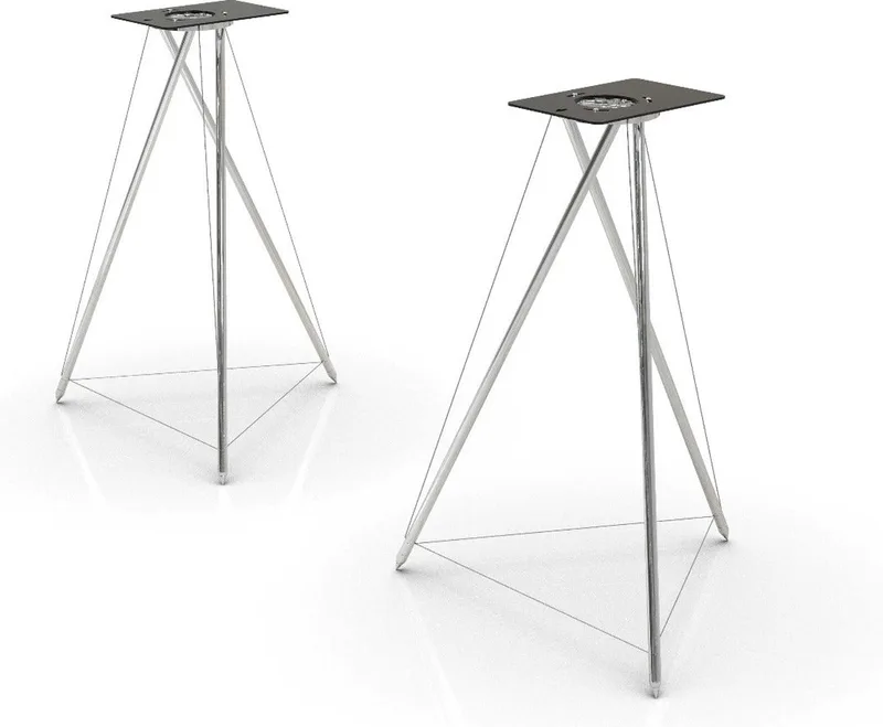Concept 300 Speaker Stand Vloer Metaal, Kunststof Zwart, Roestvrijstaal van Q Acoustics in Zwart, Roestvrijstaal – productfoto