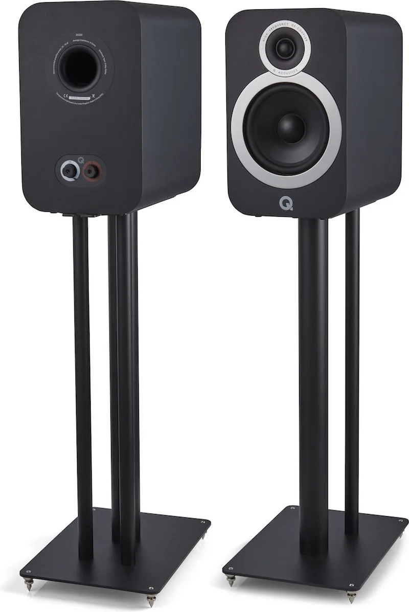 Q Acoustics 3030i Stands - Luidspreker Standaard - Satijn (per paar) van Q Acoustics in Zwart – productfoto