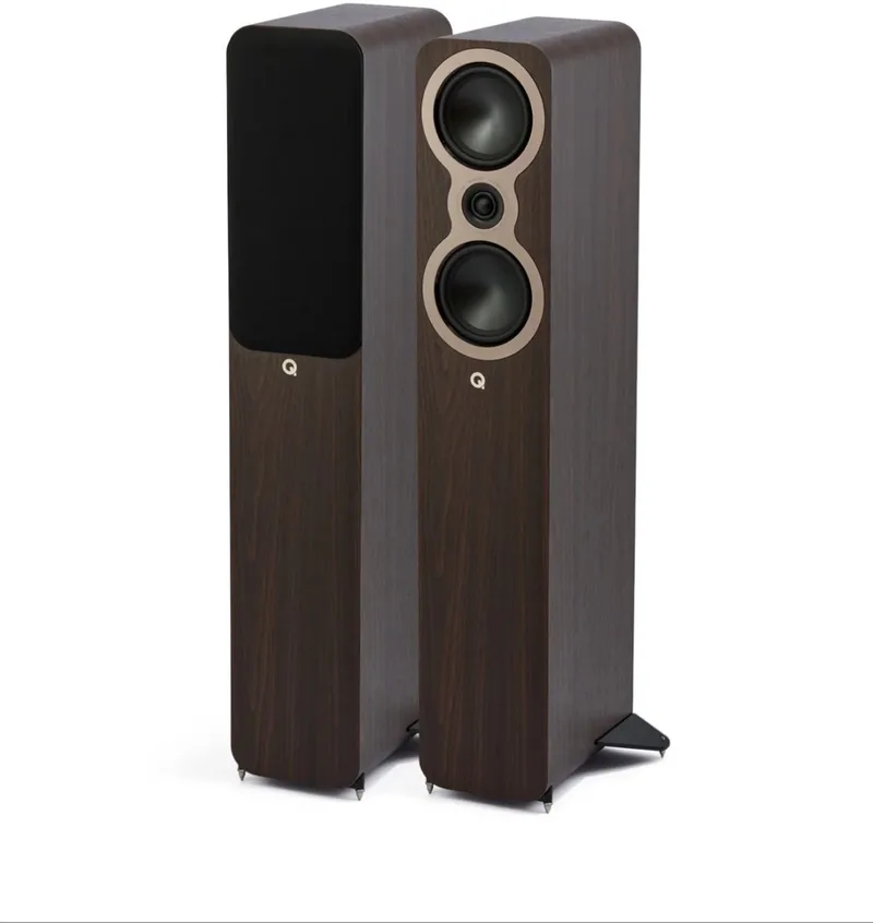 Q Acoustics 3040c - Vloerstaande Luidspreker van Q Acoustics in Walnoot – productfoto
