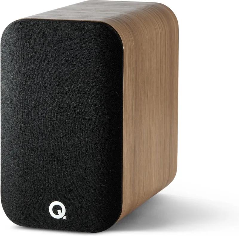 Q Acoustics: 5010 Boekenplank Speaker - 2 Stuks - Oak van Q Acoustics in Walnoot – productfoto