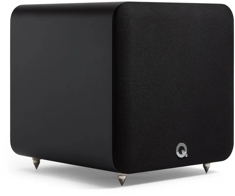 Q Sub80 subwoofer - Satijn van Q Acoustics in Zwart – productfoto