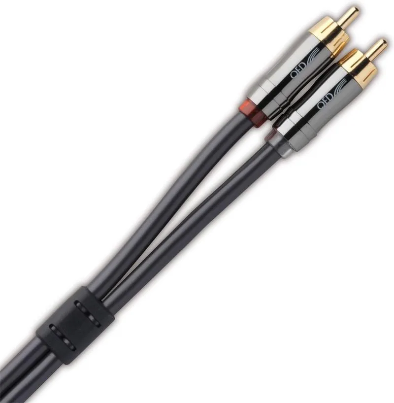 PERFORMANCE AUDIO 1.0m GRAPHITE - RCA kabel van QED in Zwart – productfoto