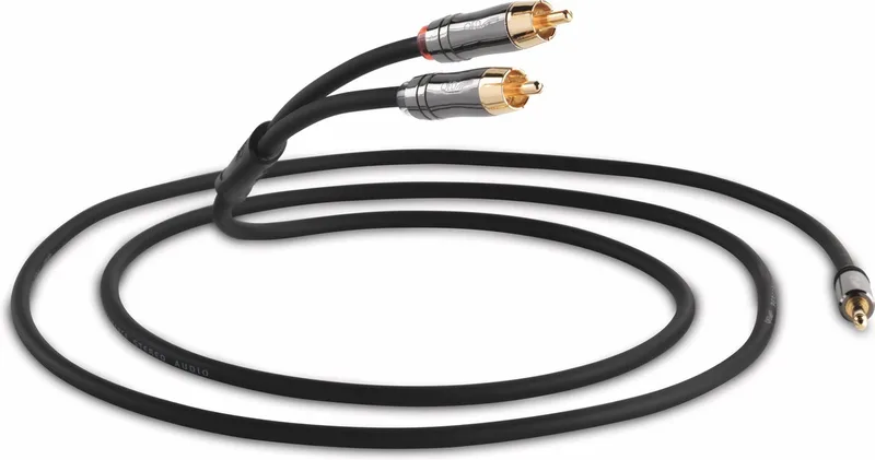 PERFORMANCE J2P 1,5m GRAPHITE - Aux-RCA kabel by QED in Black – product photo
