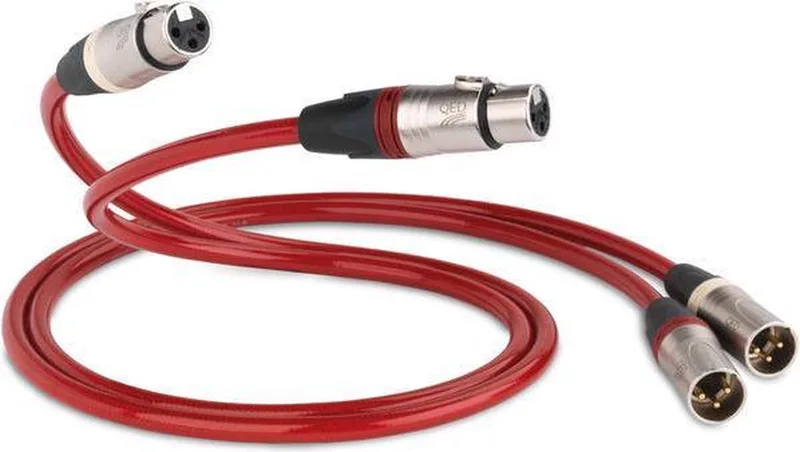 REFERENCE ANALOGUE XLR 40 0.6m - High End XLR kabel (2 stuks) by QED in Red – product photo