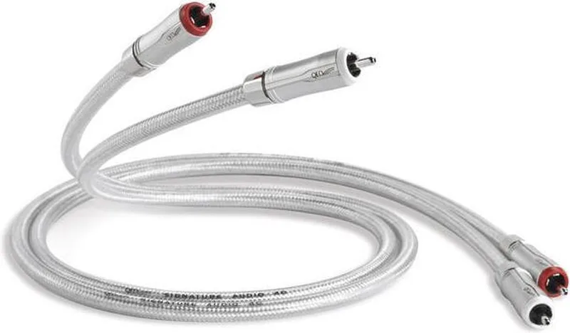 SIGNATURE AUDIO 40 0.6m - High End RCA kabel (2 stuks) van QED in Wit – productfoto