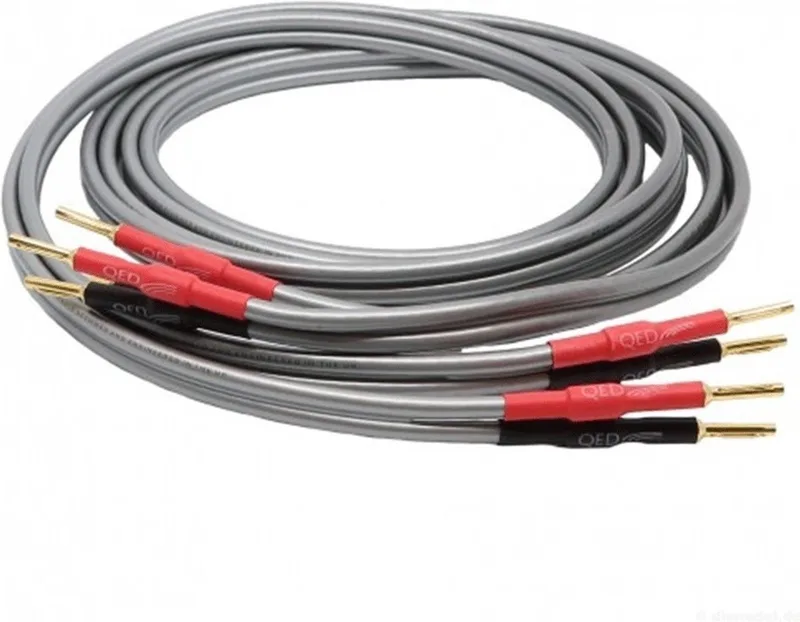 XT40i - pre-term PR Luidsprekerkabel met bananenstekkers (2x 2m) van QED in Grijs – productfoto