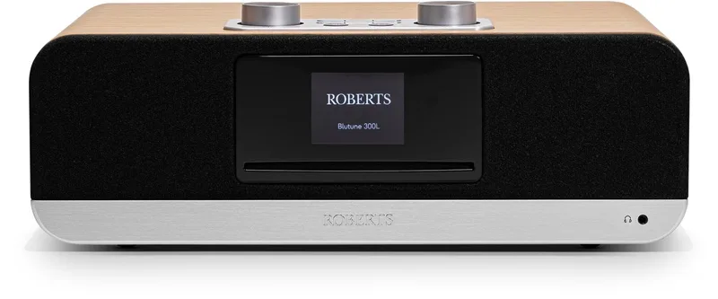 Blutune 300 LE Radio - DAB+/FM/BT/USB/CD/Stereo - Cherry van Roberts Radio in Zwart, Wood colour – productfoto