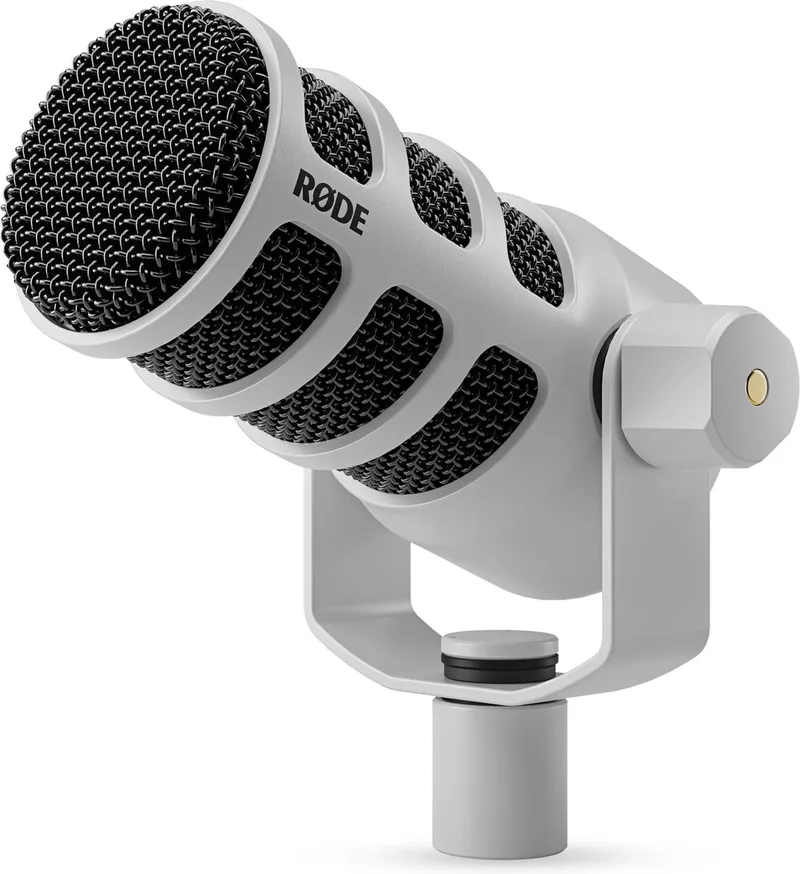 PodMic - Dynamische Podcast Microfoon van RØDE in Wit – productfoto