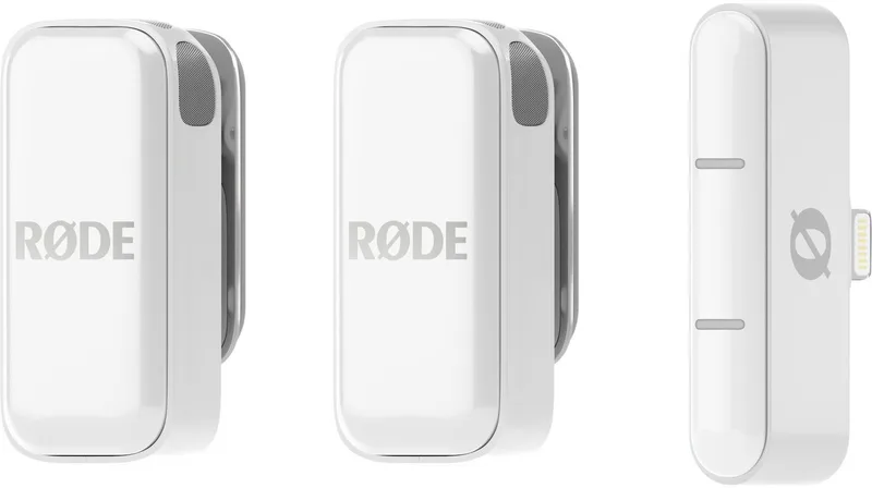 Wireless Micro Lightning - Wit – Ultra‑compacte Draadloze Microfoon voor iPhone van RØDE in Kleurloos – productfoto 1 van 3
