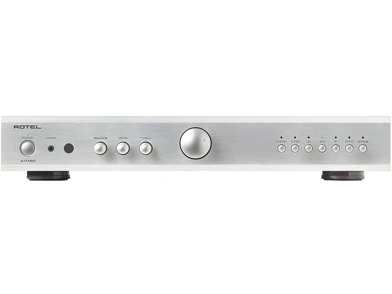 A11MKII stereo versterker zilver van Rotel – productfoto