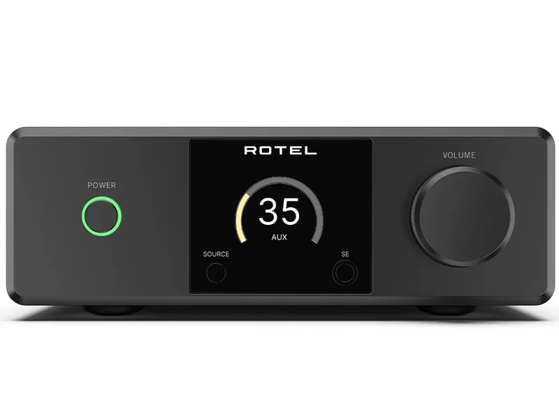 DX-5 versterker zwart van Rotel – productfoto