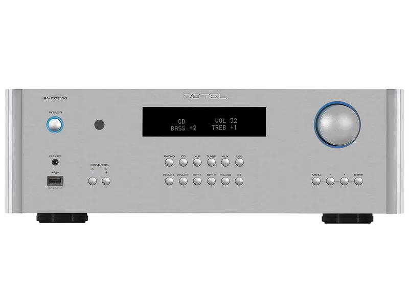 RA-1572 MKII stereo versterker zilver van Rotel – productfoto