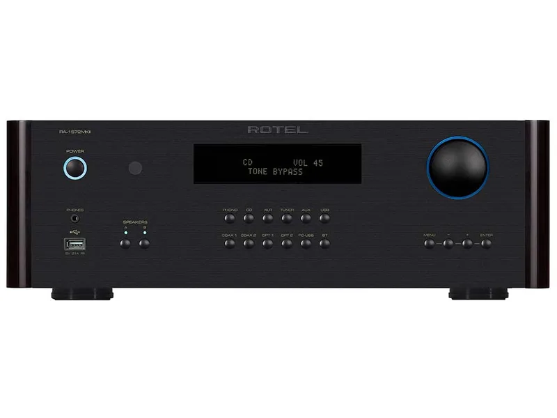 RA-1572 MKII stereo versterker zwart van Rotel – productfoto