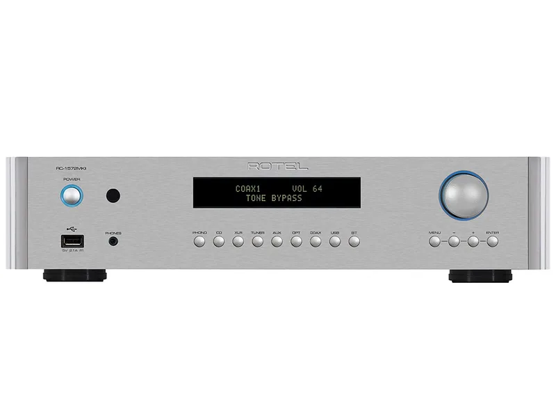 RC-1572 MKII stereo voorversterker zilver van Rotel – productfoto