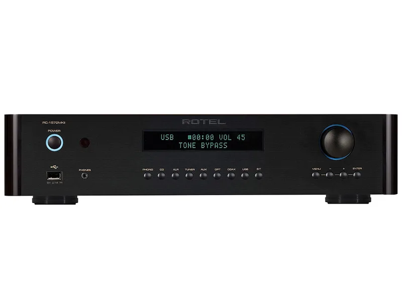 RC-1572 MKII stereo voorversterker zwart van Rotel – productfoto
