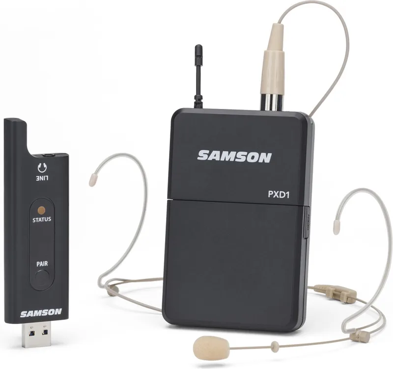 Stage XPD2 USB-microfoon draadloos systeem van Samson in Zwart – productfoto