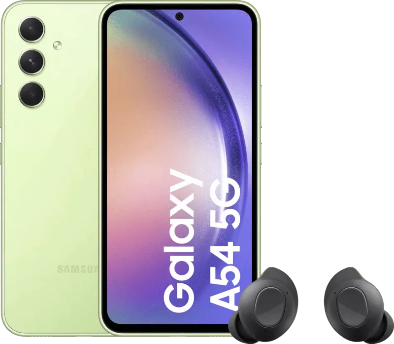 Galaxy A54 128GB Grün 5G + Samsung Galaxy Buds FE Schwarz de Samsung – photo produit