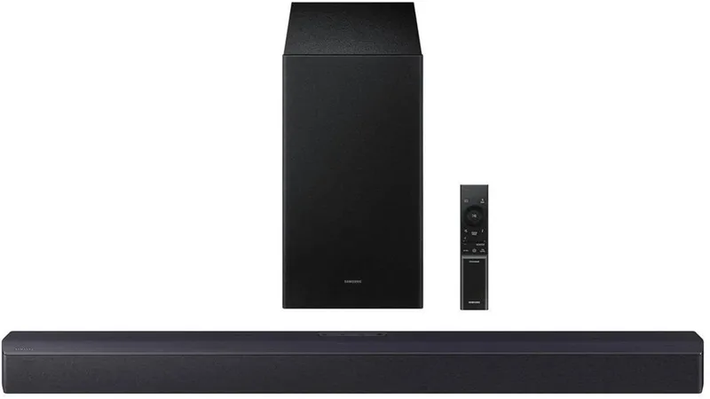 HW-B450F - Soundbar - Draadloos - Zwart - Bluetooth - (2025) van Samsung in Grijs – productfoto