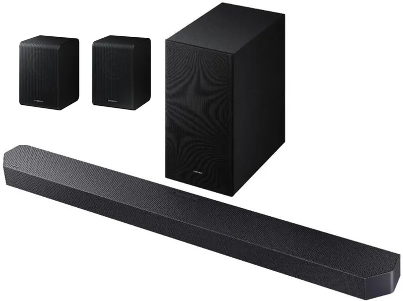 HW-Q600F Soundbar + SWA-9250S Surroundspeakers - Zwart van Samsung in 5.1 – productfoto