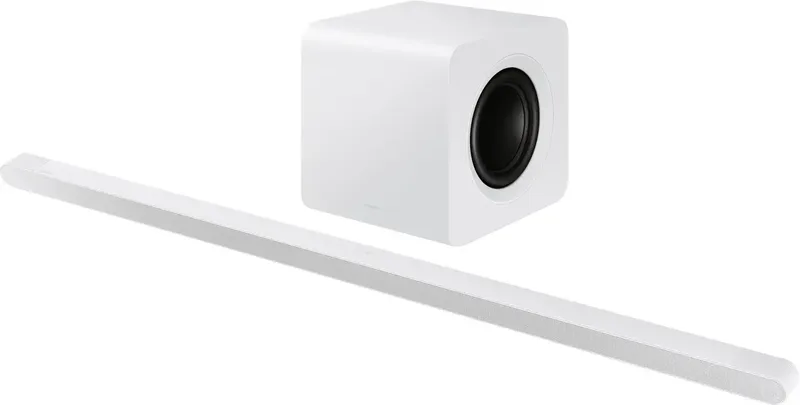Ultra Slim Soundbar HW-S811GD Surroundsysteem Bluetooth, Dolby Atmos, WiFi, Wandbevestiging, Spraakbesturing de Samsung en Blanc – photo produit 1 sur 3