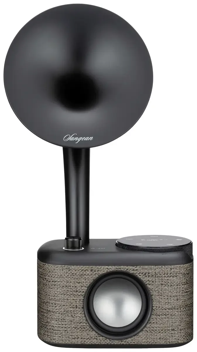 CP-100D Gramophone Tischradio DAB+, UKW AUX, Bluetooth®, USB Touchscreen, wiederaufladbar Grau von Sangean – Produktfoto 2 von 2