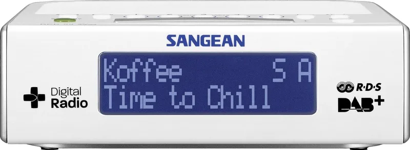 DCR-89+ - Wekkerradio DAB - Alarm Clock met DAB+ en FM by Sangean in White – product photo
