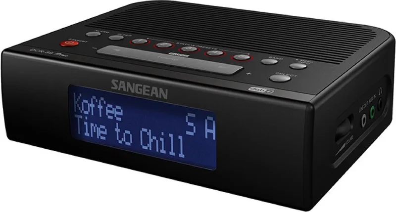 DCR-89+ Wekkerradio DAB+, FM AUX, DAB+, FM, USB Accu laadfunctie, Wekfunctie van Sangean in Zwart – productfoto
