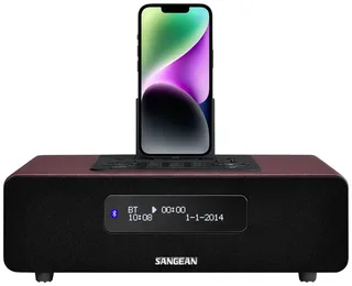 DDR-38 Tischradio DAB+, DAB, UKW Apple-Dock, AUX, Bluetooth® Akku-Ladefunktion, Inkl. Fernbedienung, Weckfunktion Braun by Sangean – product photo 1 of 2