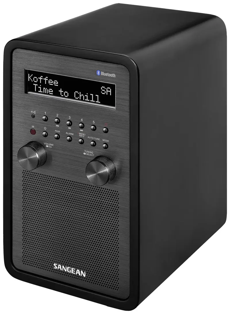 DDR-60 Tischradio DAB+, DAB, UKW AUX, Bluetooth®, NFC Inkl. Fernbedienung, Weckfunktion Schwarz från Sangean – produktbild 2 av 2