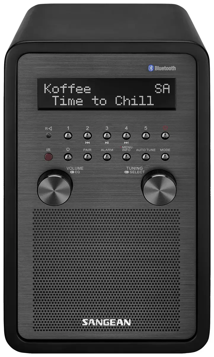 DDR-60 Tischradio DAB+, DAB, UKW AUX, Bluetooth®, NFC Inkl. Fernbedienung, Weckfunktion Schwarz från Sangean – produktbild 1 av 2