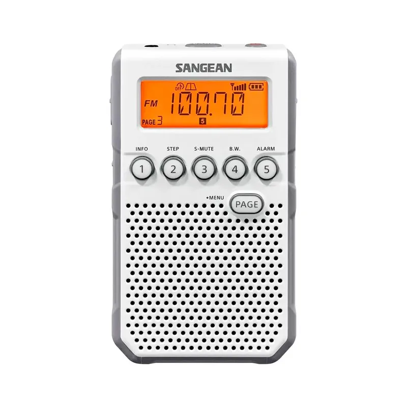 Dt-800 White Digital Pocket Am/fm Draagbare Radio by Sangean – product photo 1 of 3