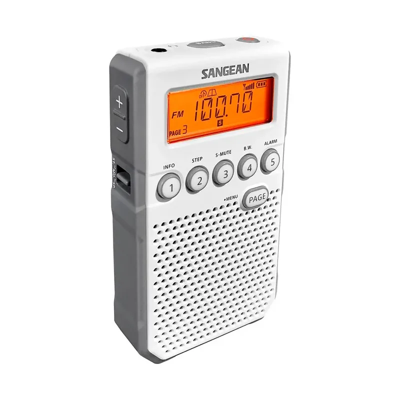 Dt-800 White Digital Pocket Am/fm Draagbare Radio by Sangean – product photo 2 of 3