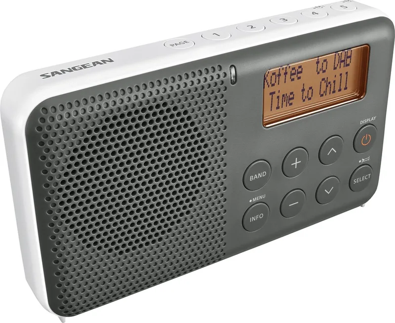 Pocket 640 - DPR-64 - Pocket radio met DAB+/FM en wekker - Grijs/Wit van Sangean in Grijs – productfoto