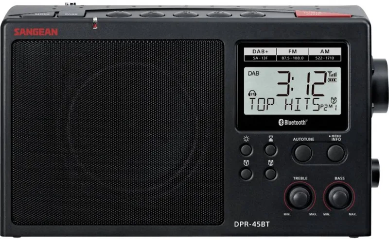 Radio DAB+, AM, FM DAB+, Bluetooth van Sangean in Zwart – productfoto