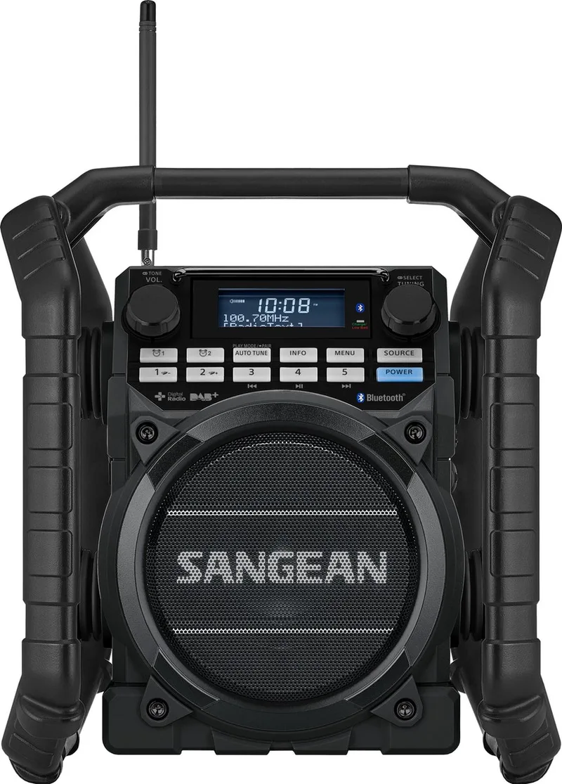 U-4 DBT+ - Bouwradio met Bluetooth - Werfradio met DAB+ en FM van Sangean in Zwart – productfoto 1 van 3