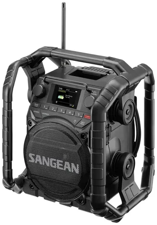 U-4X Bouwradio DAB+, VHF (FM) Bluetooth, USB, AUX, NFC Oplaadbaar, Waterdicht, Stofvast, Stofdicht, NFC, Acculaadfunctie van Sangean in Zwart – productfoto 3 van 3