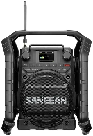 U-4X Bouwradio DAB+, VHF (FM) Bluetooth, USB, AUX, NFC Oplaadbaar, Waterdicht, Stofvast, Stofdicht, NFC, Acculaadfunctie van Sangean in Zwart – productfoto 1 van 3