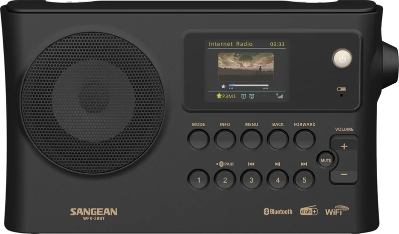 WFR-28BT - Bluetooth - Internetradio - FM/AM radio van Sangean in Zwart – productfoto