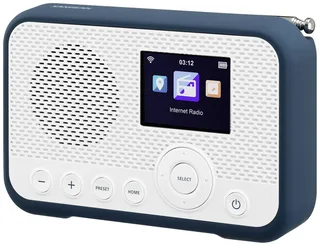 WFR-39 Zakradio met internetradio Internet, DAB, VHF (FM) Internetradio, FM, WiFi Spotify, Wekfunctie, Oplaadbaar Wit, Blauw från Sangean i Vit, Blå – produktbild 1 av 2
