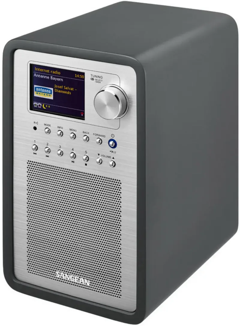 WFR-70 (SmartLink 1) Internetradio DAB+, VHF (FM), Internet AUX, USB, Internetradio Spotify, Geschikt voor DLNA by Sangean in Grey – product photo 1 of 3