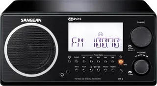 WR-2 Tischradio UKW, MW AUX, Funkempfang, UKW, MW Echtholzgehäuse, Weckfunktion, Inkl. Fernbedienung Schwarz från Sangean – produktbild 2 av 2