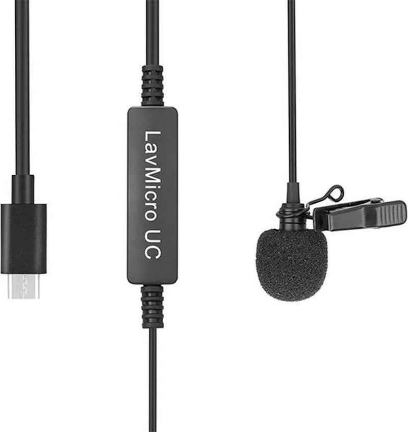 LavMicro UC, lavalier microphone with USB-C connector van Saramonic in Zwart – productfoto