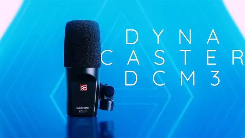 DynaCaster DCM 3 dynamische studiomicrofoon van sE Electronics in Zwart – productfoto
