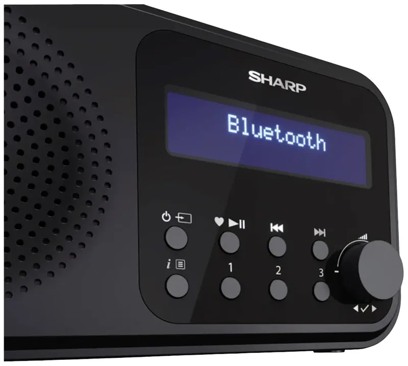 DR-P420(BK) Tokyo Portable DAB - FM radio met Bluetooth van Sharp in Zwart – productfoto 2 van 2